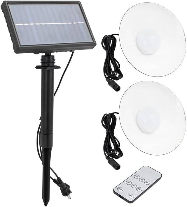2 Lambalı İç Ve Dış Mekan Kullanımına Uygun, Solar Güneş Enerjili Tavan Aydınlatması, Beyaz Led, IP65 Su Geçirmez, Karavan, Teras, Veranda, Balkon Sarkıt Led Işık, Bahçe Armatürü - 1