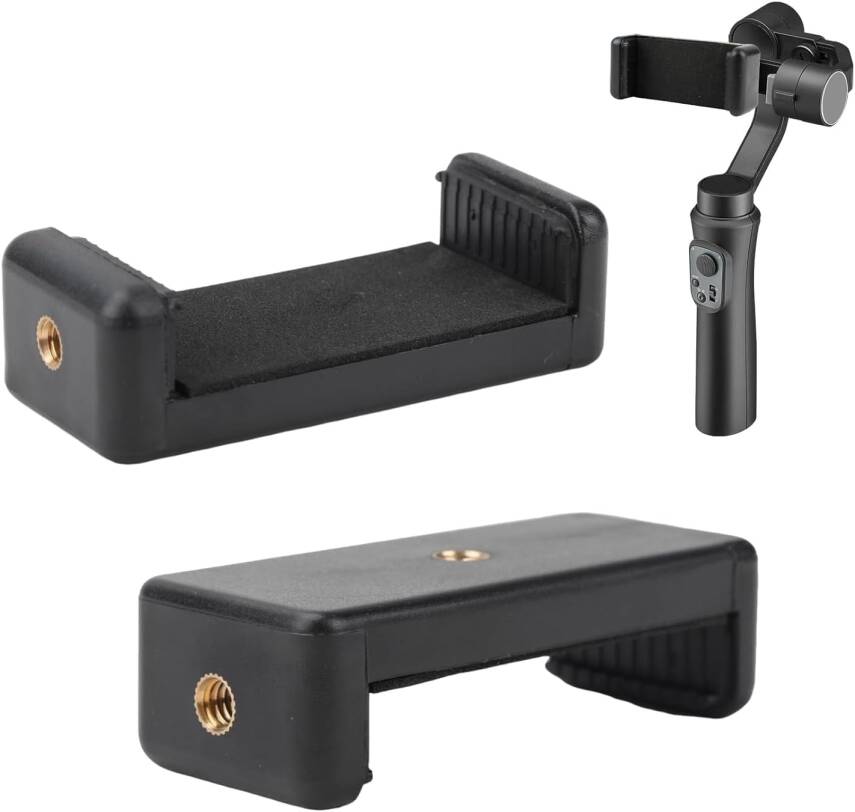 Akıllı Telefon Tutucu, Tripod Montaj Adaptörü, Klipsli Konnektör Başlığı, Selfie Çubuğu Başlığı, Seyahat Mini Tripod - 1