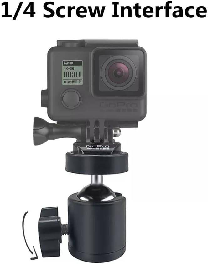 Çift Girişli Telefon Tutuculu Tripod Slr Kamera İçin 360 Derece Dönebilen Metal Mafsal Aparatı 1/4 - 9