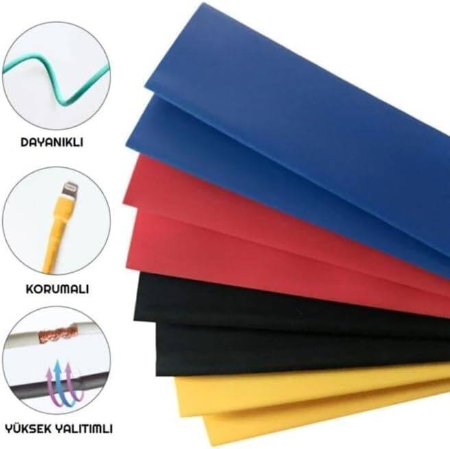 Kyrotech 164 Parça Isıyla Daralan Makaron Seti – Renkli ve Farklı Çaplarda Isıyla Büzüşen Kablo Koruma Kılıfı, Elektrik Yalıtım Makaron Kiti, Su Geçirmez, Alev Geciktirici, Kablo Onarım ve İzolasyon için Uygun - 5