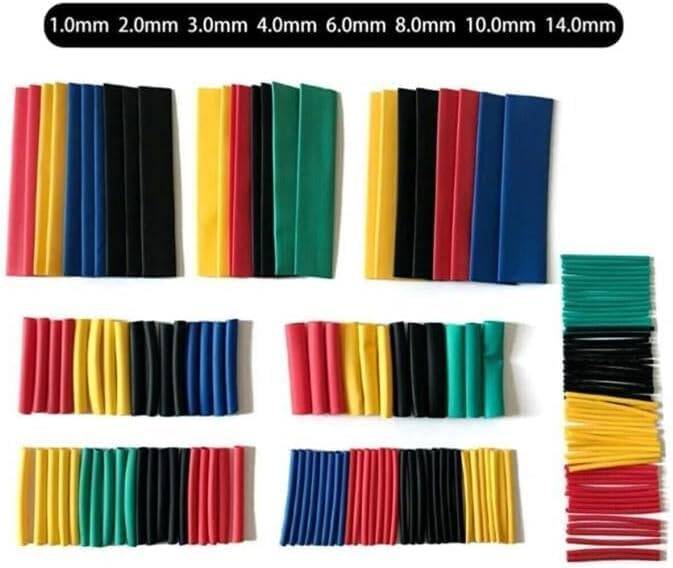 Kyrotech 164 Parça Isıyla Daralan Makaron Seti – Renkli ve Farklı Çaplarda Isıyla Büzüşen Kablo Koruma Kılıfı, Elektrik Yalıtım Makaron Kiti, Su Geçirmez, Alev Geciktirici, Kablo Onarım ve İzolasyon için Uygun - 6