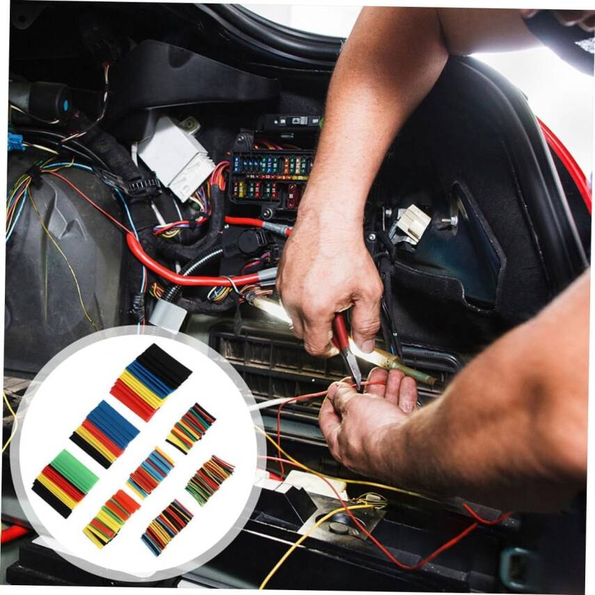 Kyrotech 164 Parça Isıyla Daralan Makaron Seti – Renkli ve Farklı Çaplarda Isıyla Büzüşen Kablo Koruma Kılıfı, Elektrik Yalıtım Makaron Kiti, Su Geçirmez, Alev Geciktirici, Kablo Onarım ve İzolasyon için Uygun - 3