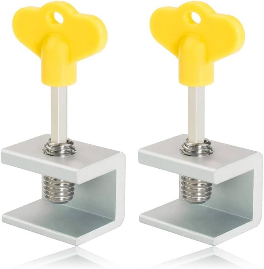 Kyrotech 2 Adet Ayarlanabilir Sürgülü Pencere ve Kapı Kilidi Seti – Alüminyum Gövde, Anahtarlı Montaj, Kaydırmalı Sistemlere Uyumlu, Çocuk Güvenliği ve Hırsızlık Önleyici Kilit - 1