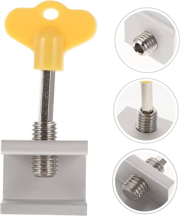 Kyrotech 2 Adet Ayarlanabilir Sürgülü Pencere ve Kapı Kilidi Seti – Alüminyum Gövde, Anahtarlı Montaj, Kaydırmalı Sistemlere Uyumlu, Çocuk Güvenliği ve Hırsızlık Önleyici Kilit - 5