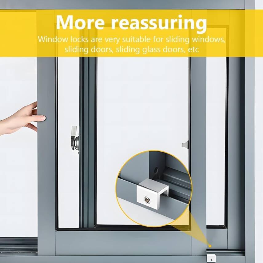 Kyrotech 2 Adet Ayarlanabilir Sürgülü Pencere ve Kapı Kilidi Seti – Alüminyum Gövde, Anahtarlı Montaj, Kaydırmalı Sistemlere Uyumlu, Çocuk Güvenliği ve Hırsızlık Önleyici Kilit - 3