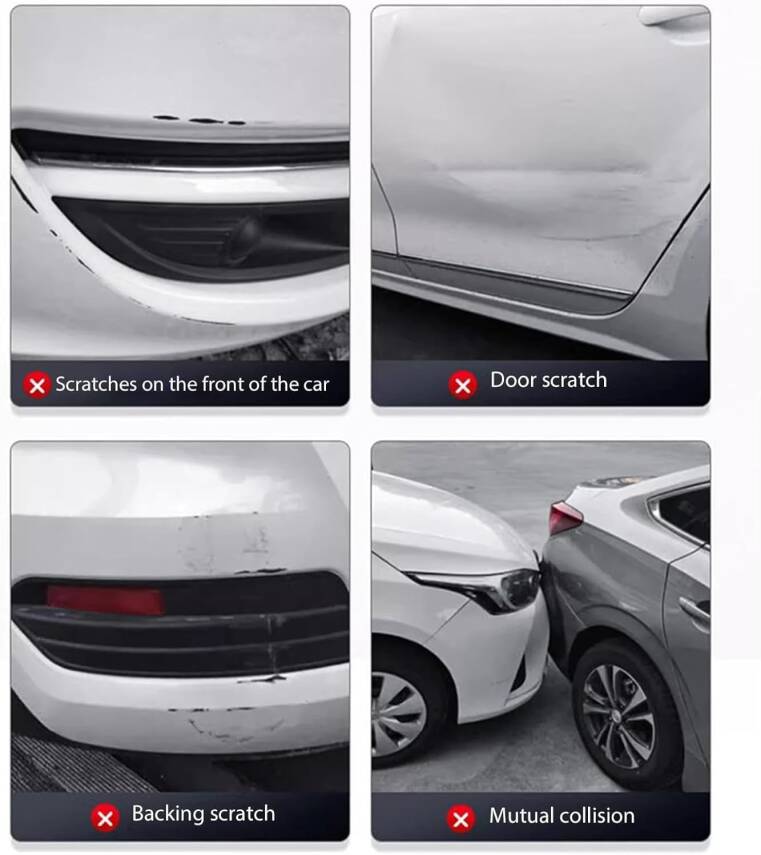 Kyrotech 2 Adet Karbon Fiber Görünümlü Tampon Koruyucu Şerit – 40,5 cm Yapışkanlı Esnek Köşe Koruma – Araç Ön ve Arka Tampon için Çizik Önleyici Şerit, Tüm Araçlara Uyumlu - 4