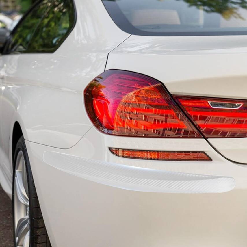 Kyrotech 2 Adet Karbon Fiber Görünümlü Tampon Koruyucu Şerit – 40,5 cm Yapışkanlı Esnek Köşe Koruma – Araç Ön ve Arka Tampon için Çizik Önleyici Şerit, Tüm Araçlara Uyumlu - 12