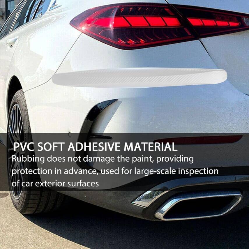 Kyrotech 2 Adet Karbon Fiber Görünümlü Tampon Koruyucu Şerit – 40,5 cm Yapışkanlı Esnek Köşe Koruma – Araç Ön ve Arka Tampon için Çizik Önleyici Şerit, Tüm Araçlara Uyumlu - 14