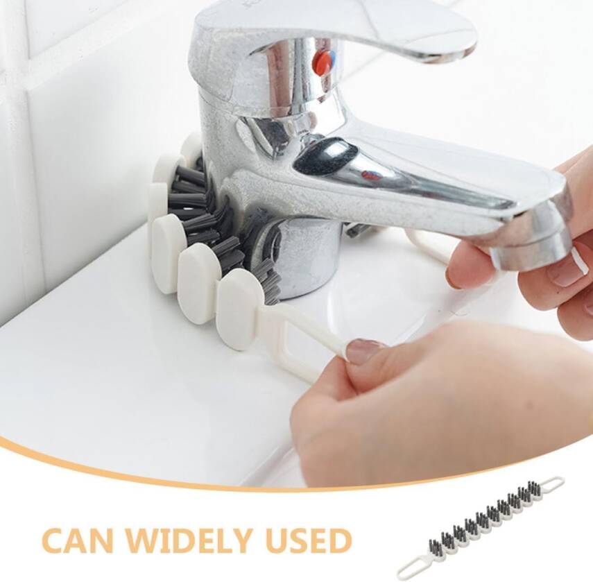 Kyrotech 2'li 360° Bükülebilir Aralık Temizleme Fırçası – 26,5 cm Esnek Saplı Kavisli Yüzey Temizleyici, Askı Delikli Çok Amaçlı Mutfak Banyo Lavabo Temizlik Fırçası - 4