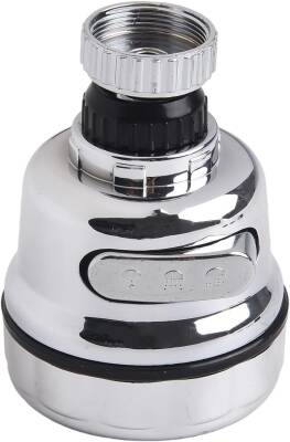 Kyrotech 360° Dönebilen 3 Kademeli Tasarruflu Musluk Başlığı – Mutfak, Banyo ve Lavabo için Su Tasarrufu Sağlayan Krom Kaplama Başlık, ABS Malzeme, Ofis ve Ev Uyumu, Kolay Montajlı - Kyrotech