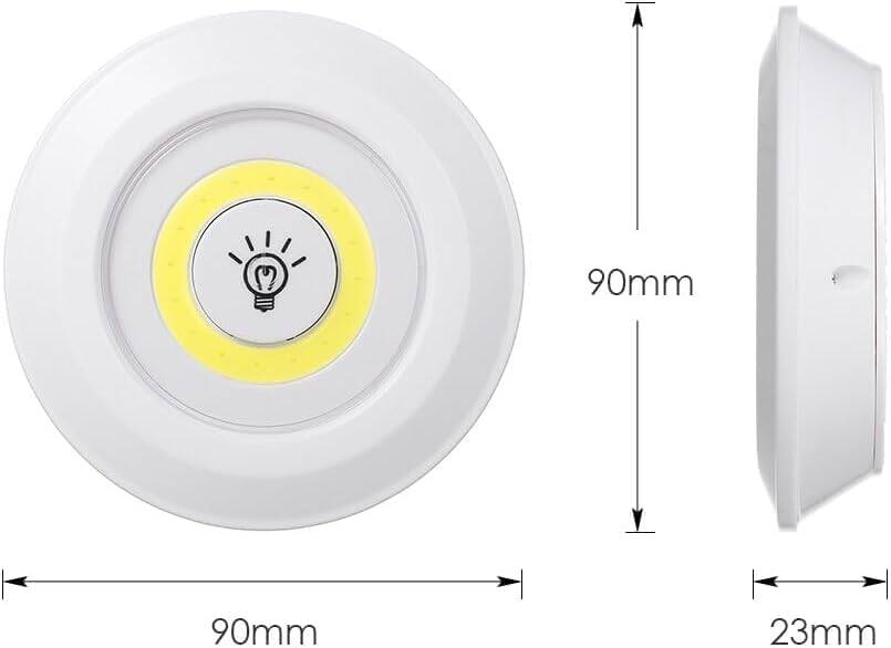 Kyrotech 3’lü Kablosuz Dolap Altı LED Lamba Seti – 5W COB, Uzaktan Kumandalı, Kısılabilir, Zamanlayıcılı, Mutfak Dolabı, Gardırop, Merdiven ve Yatak Odası Aydınlatması İçin - 6