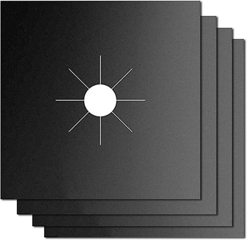 Kyrotech 4 Adet Gazlı Ocak Koruma Matı, Brülor Koruma Pedi, Yeniden Kullanılabilir Gazlı Ocak Üst Kapakları, Mutfak İçin, Kesilebilir, Kolay Temizlenebilir, Boyut 27*27 cm - 12