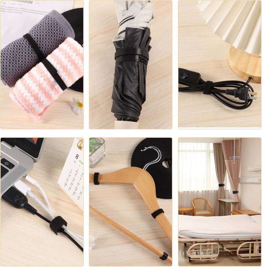 Kyrotech 4 Adet Kendinden Cırtlı Kablo Bağı, 5 Metre Kesilebilir Naylon Cırt Cırt Bant Seti, Tekrar Kullanılabilir, Ayarlanabilir Kablo Düzenleyici, Bahçe Hortumu, Fidan Toparlayıcı Asorti Çok Renkli - 9