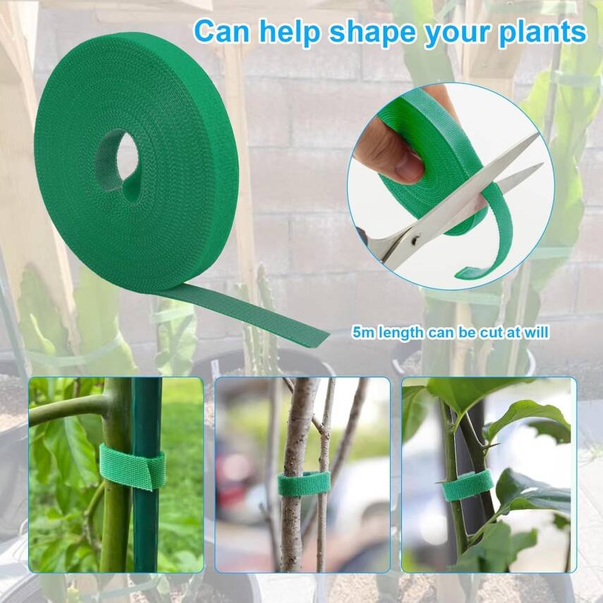 Kyrotech 4 Adet Kendinden Cırtlı Kablo Bağı, 5 Metre Kesilebilir Naylon Cırt Cırt Bant Seti, Tekrar Kullanılabilir, Ayarlanabilir Kablo Düzenleyici, Bahçe Hortumu, Fidan Toparlayıcı Asorti Çok Renkli - 3