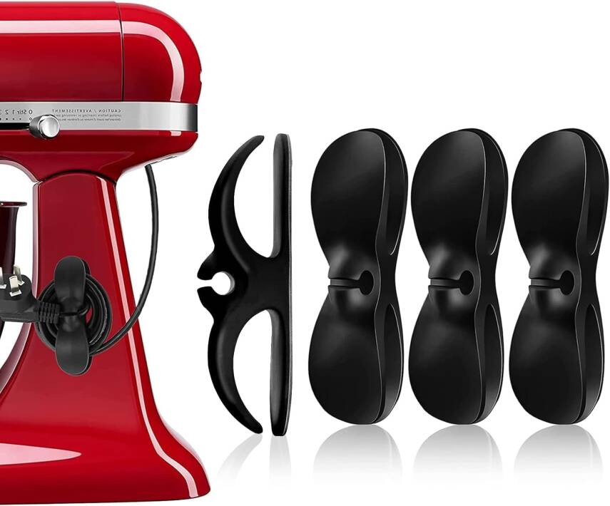 Kyrotech 4 Adet Silikon Kablo Düzenleyici Seti – Güçlü Yapışkanlı Tel Toplayıcı, Kordon Sarıcı, Ev, İşyeri, Mutfak Aletleri İçin Kavisli ve Düz Yüzey Uyumlu, Kahve Makinesi, Blender, Fritöz Uyumlu - 1