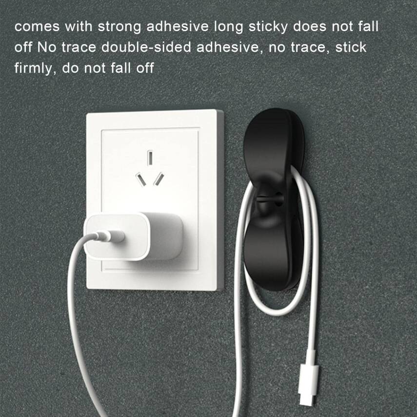 Kyrotech 4 Adet Silikon Kablo Düzenleyici Seti – Güçlü Yapışkanlı Tel Toplayıcı, Kordon Sarıcı, Ev, İşyeri, Mutfak Aletleri İçin Kavisli ve Düz Yüzey Uyumlu, Kahve Makinesi, Blender, Fritöz Uyumlu - 6