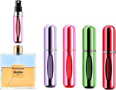 Kyrotech 4 Adet Taşınabilir Mini Parfüm Atomizer Şişesi – 5 ML Yeniden Doldurulabilir Seyahat Parfüm Spreyi, Kompakt ve Sızdırmaz Tasarım - Kyrotech