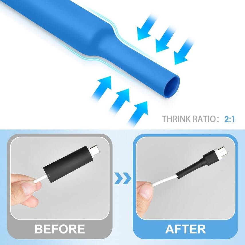 Kyrotech 560 Parça Isıyla Daralan Makaron Setİ, Kutulu, Renkli, Farklı Çaplarda Isıyla Büzüşen Kablo Koruma Kılıfı, Elektrik Yalıtım Makaron Kiti, Su Geçirmez, Alev Geciktirici, Kablo Onarım ve İzolasyonu - 8