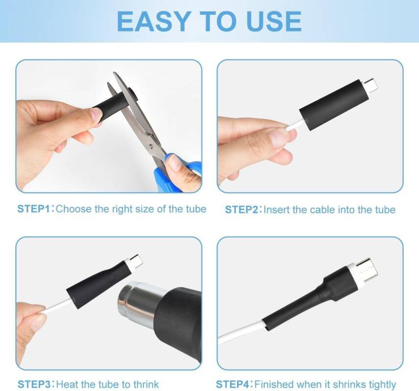 Kyrotech 560 Parça Isıyla Daralan Makaron Setİ, Kutulu, Renkli, Farklı Çaplarda Isıyla Büzüşen Kablo Koruma Kılıfı, Elektrik Yalıtım Makaron Kiti, Su Geçirmez, Alev Geciktirici, Kablo Onarım ve İzolasyonu - 7