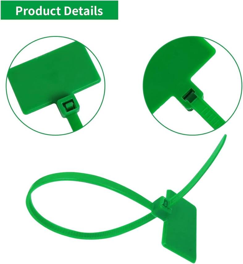 Kyrotech 700 Adet Etiketli Kablo Bağı, Güvenlik Etiket Bağı, Mühür Bağı, Ev Ofis Bahçe, Duvar Kablosu, Cırt Kelepçe, Plastik Cırt, Sarı, Yeşil, Mavi, Turuncu, Beyaz, Siyah, Kırmızı 100 er Adet - 7