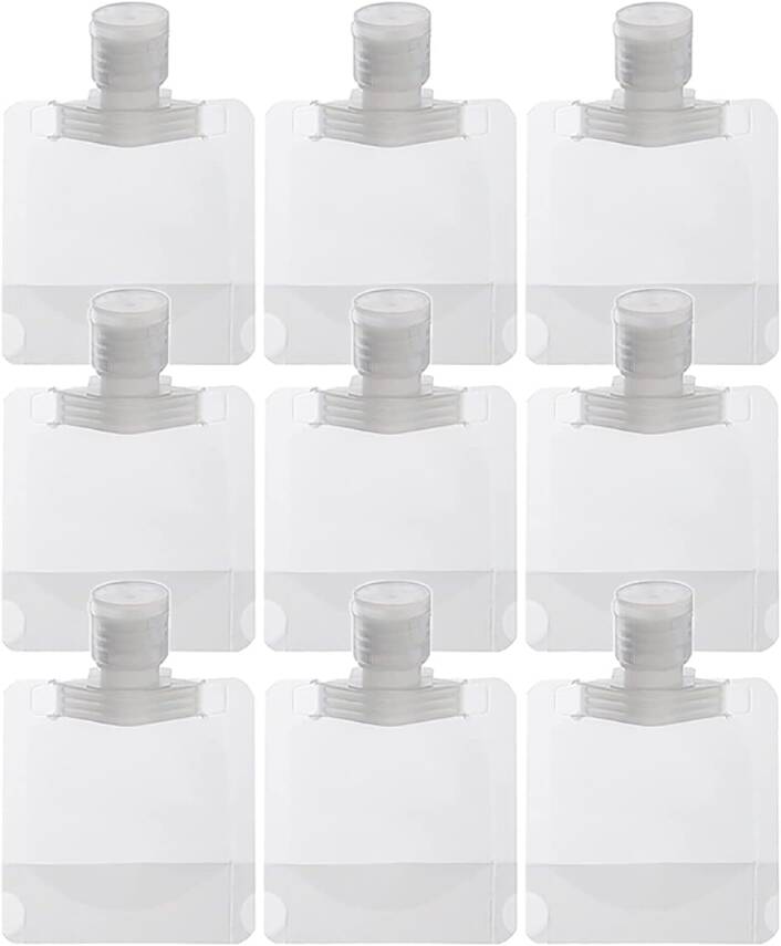 Kyrotech 9 Adet 100 ml Doldurulabilir Şişe Seti – Şampuan, Losyon, Duş Jeli, Yağ ve Krem için Sızdırmaz, BPA İçermeyen, Geniş Ağızlı Seyahat Şişeleri - 1