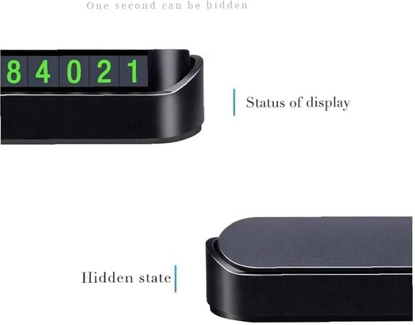 Kyrotech Araç İçi Otopark Numaratörü – Manyetik Sayı Etiketli, Fosforlu Mobil Telefon Numarası Ekranı, Gösterge Paneli için Şık Numara Göstergesi - 8