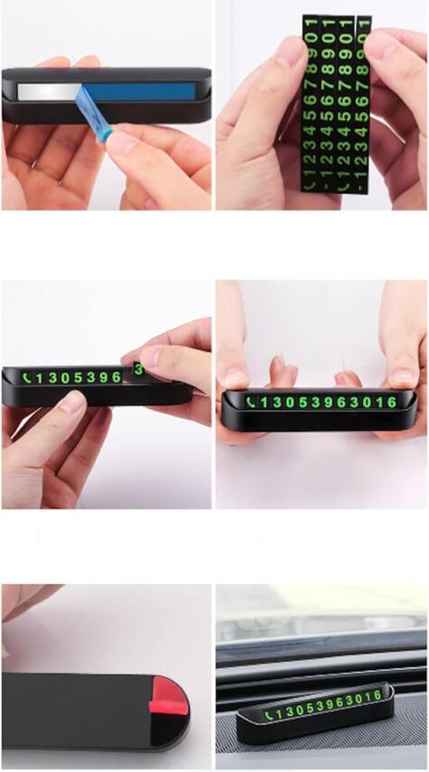 Kyrotech Araç İçi Otopark Numaratörü – Manyetik Sayı Etiketli, Fosforlu Mobil Telefon Numarası Ekranı, Gösterge Paneli için Şık Numara Göstergesi - 6