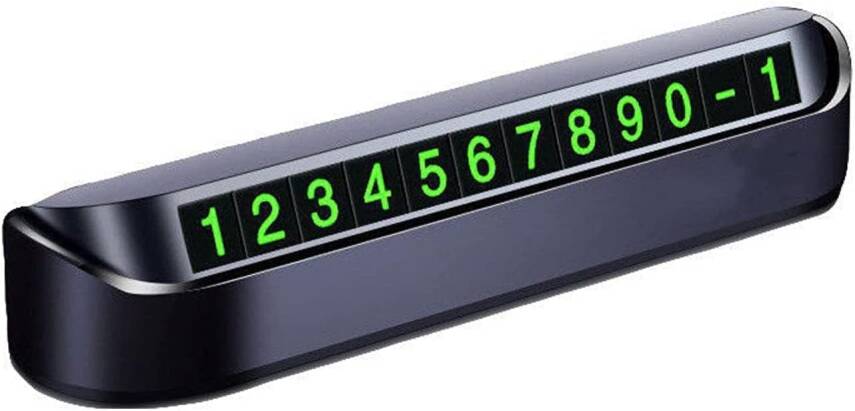 Kyrotech Araç İçi Otopark Numaratörü – Manyetik Sayı Etiketli, Fosforlu Mobil Telefon Numarası Ekranı, Gösterge Paneli için Şık Numara Göstergesi - 1