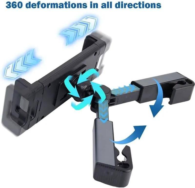 Kyrotech Araç Koltuk Arkası Tablet Tutucu, Telefon Tutucu, Tablet/Telefon Tutucu, 360° iPad Pro 12.9 Mini Air, Galaxy Tab A A7 S7, Switch, Surface, 4,7-12,9 inch ile uyumlu - 3