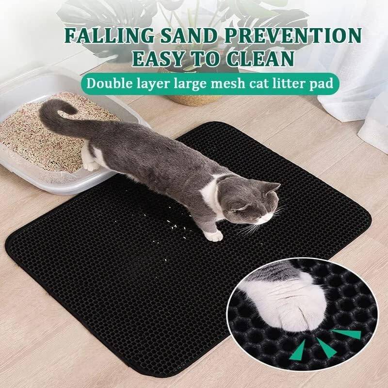 Kyrotech Büyük Boy Katlanabilir Elekli Kedi Kumu Paspası Kedi Köpek Tuvalet Önü Paspas Kedi Köpek Matı Elekli Kedi Kumu Tuvaleti Önü Paspası 80 * 60 - 3