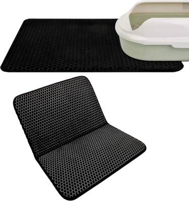 Kyrotech Büyük Boy Katlanabilir Elekli Kedi Kumu Paspası Kedi Köpek Tuvalet Önü Paspas Kedi Köpek Matı Elekli Kedi Kumu Tuvaleti Önü Paspası 80 * 60 - Kyrotech