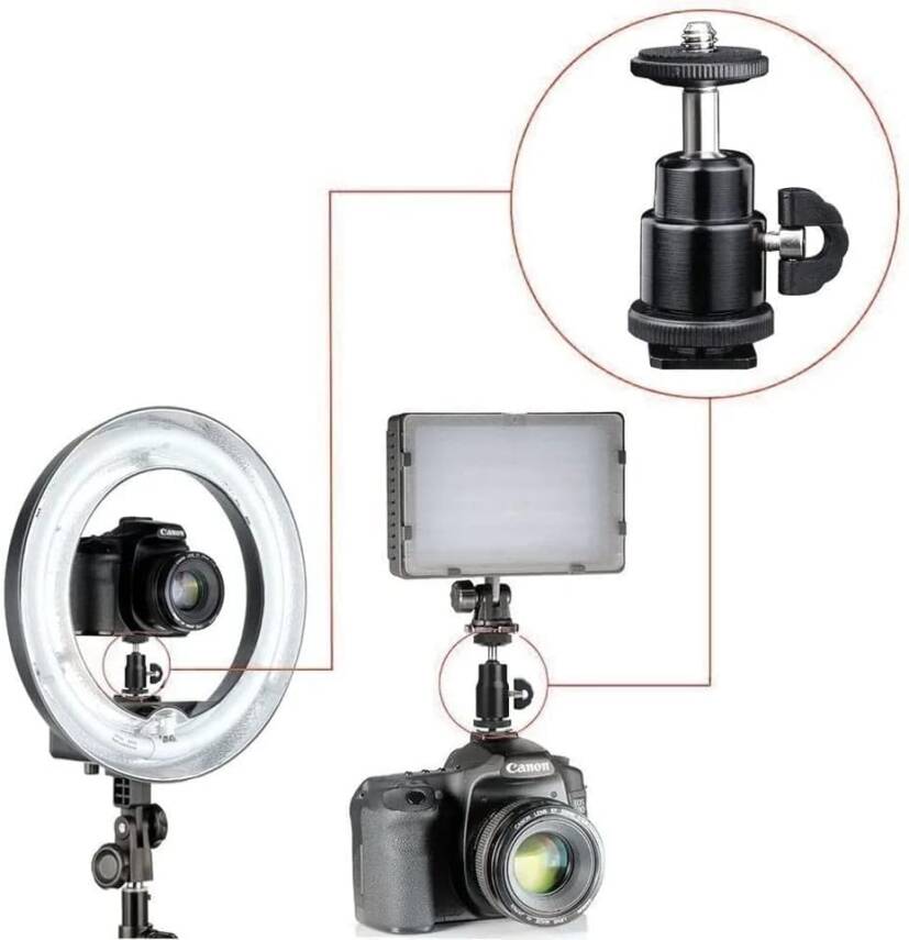 Kyrotech Cep telefonu klipsi tutucu, metal cep telefonu tutucu klipsi 360° bilyalı başlık 1/4 inç dişli, fotoğraf severler için hafif, sağlam - 2