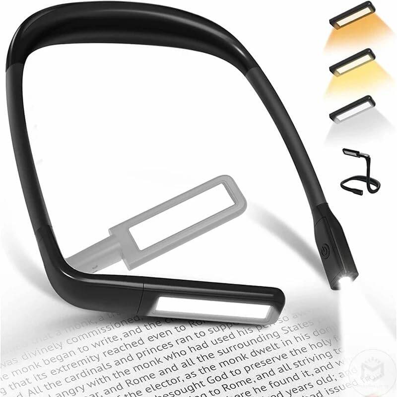 Kyrotech Çift LED Boyun Okuma Lambası, Yatak Kitap Işığı, Şarjlı, Ayarlanabilir Parlaklık Masa Lambası, Bükülebilir Kollara, 3 farklı Renk Modu, Bakım, Onarım, Gece Koşusu, Yürüyüş, Örgü - 1