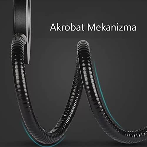 Kyrotech Çok Fonksiyonlu LED Akrobat Masa Lambası, Klipsli, Göz Koruyuculu, Ayarlanabilir Açılı, Kitap Okuma Işığı, YouTuber, TikTok, Ring Light Aydınlatma, 3 Farklı Mod (Sarı, Beyaz, Gün Işığı) - 9