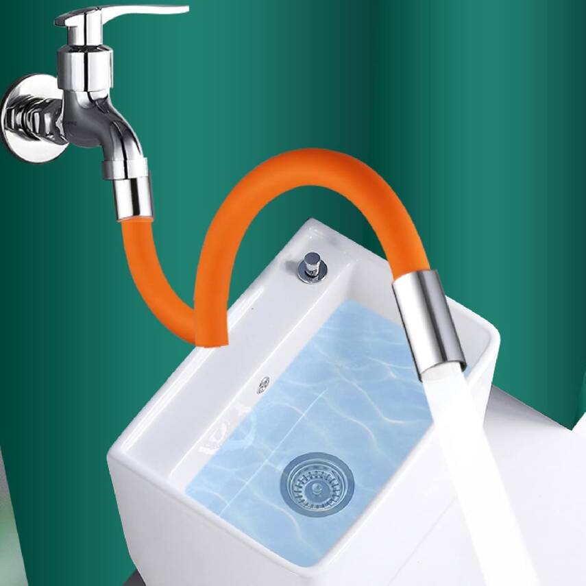 Kyrotech Esnek Musluk Uzatma Borusu – 30 cm | 360° Döner Başlıklı, Köpük Filtresi, Su Sıçratmaz | Kolay Kurulum | Mutfak, Banyo ve Duvar Muslukları için Uyumlu | Yumuşak ve Dayanıklı Plastik - 6