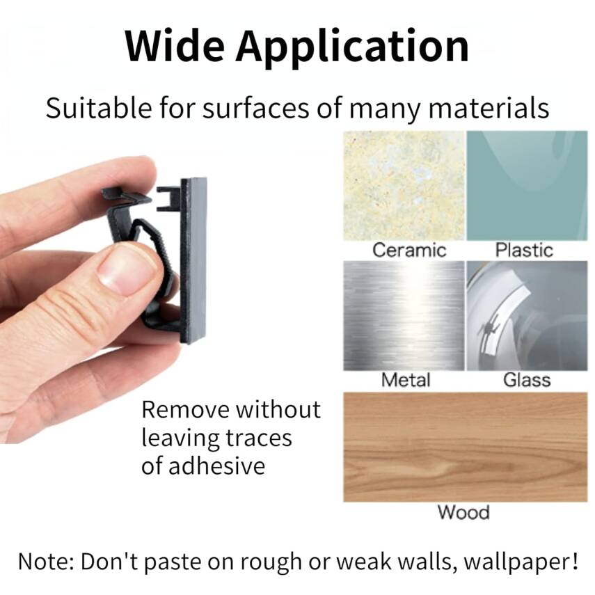 Kyrotech Kablo Klipsleri 4'lü Set, Kendinden Yapışkanlı Kablo Düzenleyici Tutucu, Masa Altı Duvar Yatak Başlığı için Kablo Sabitleyici, PC Bilgisayar USB Şarj Ethernet Kablo Bağı, Ev Ofis İçin - 8