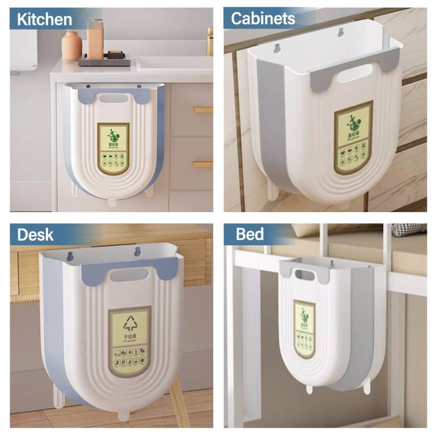 Kyrotech Katlanabilir Körüklü Mutfak Dolap İçi Çöp Kovası – 20kg Taşıma Kapasiteli, Kompakt ve Dayanıklı Atık Kutusu, Kolay Montajlı Plastik Çöp Kovası, Pratik ve Hijyenik Kullanım, 13x22x25 cm - 6