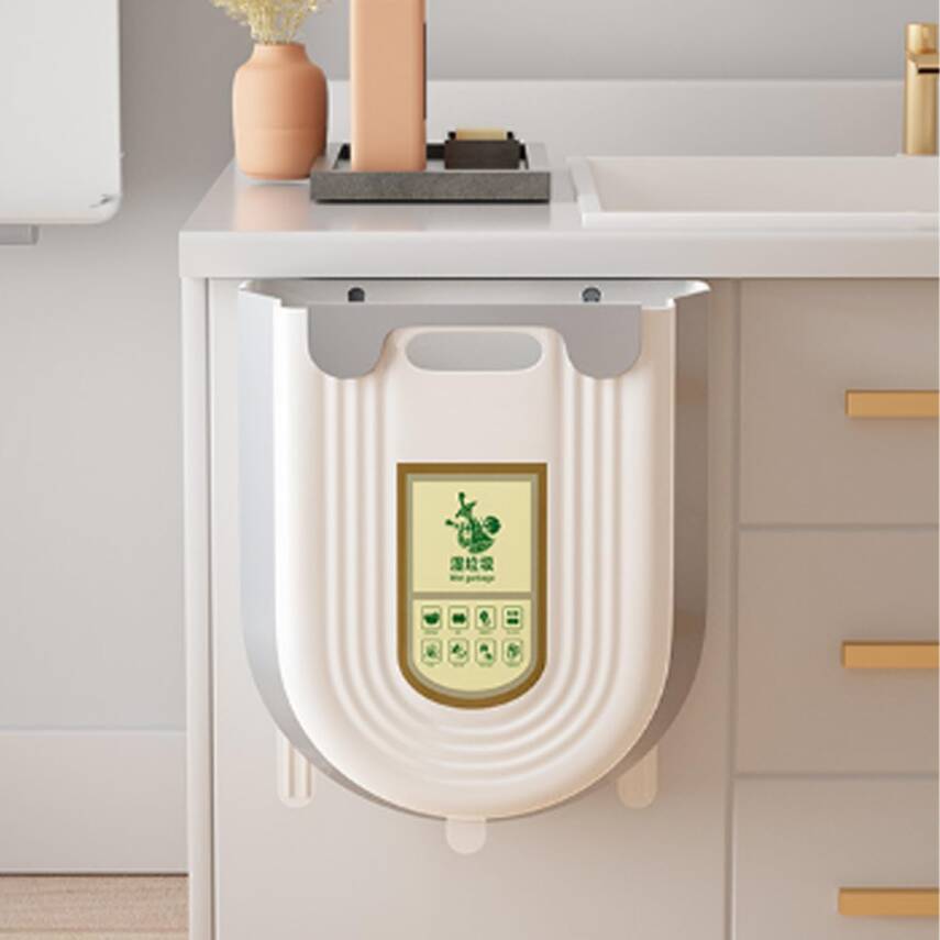 Kyrotech Katlanabilir Körüklü Mutfak Dolap İçi Çöp Kovası – 20kg Taşıma Kapasiteli, Kompakt ve Dayanıklı Atık Kutusu, Kolay Montajlı Plastik Çöp Kovası, Pratik ve Hijyenik Kullanım, 13x22x25 cm - 1