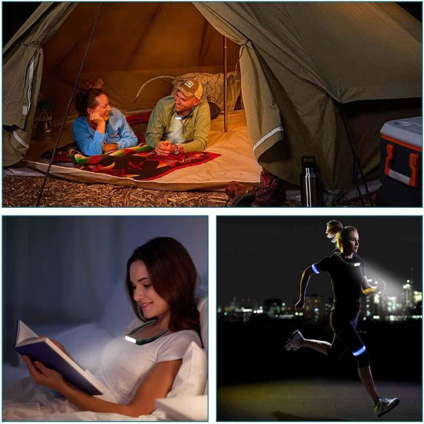 Kyrotech LED Boyun Okuma Lambası, Yatak Kitap Işığı, Şarjlı, Ayarlanabilir Parlaklık Masa Lambası, Bükülebilir Kollara, 3 farklı Renk Modu, Bakım, Onarım, Gece Koşusu, Yürüyüş, Örgü, Kamp, Makyaj için Uygundur - 4