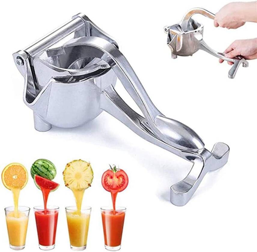 Kyrotech Manuel Katı Meyve Sıkacağı, Ağır Hizmet Tipi Tek Presli Limon Sıkacağı Premium Kalite Metal Alüminyum Alaşımlı El Sıkacağı Elma, Portakal, Üzüm, Greyfurt için Meyve Sıkacağı - 2