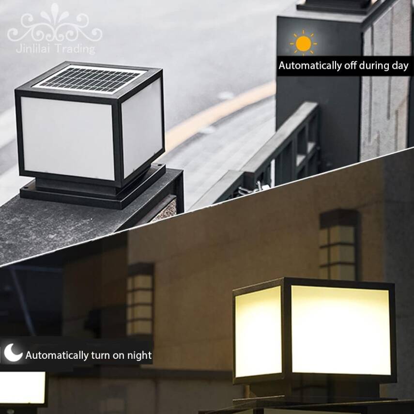 Kyrotech Set Üstü KARE Solar LED Bahçe Lambası 60W, Güneş Enerjili + 220V Elektrikli Hibrit, E27 Duy, Fotoselli, Uzaktan Kumandalı, 3 Modlu Işık, IP65 Su Geçirmez, Uzun Ömürlü Bahçe Aydınlatma Armatürü - 5