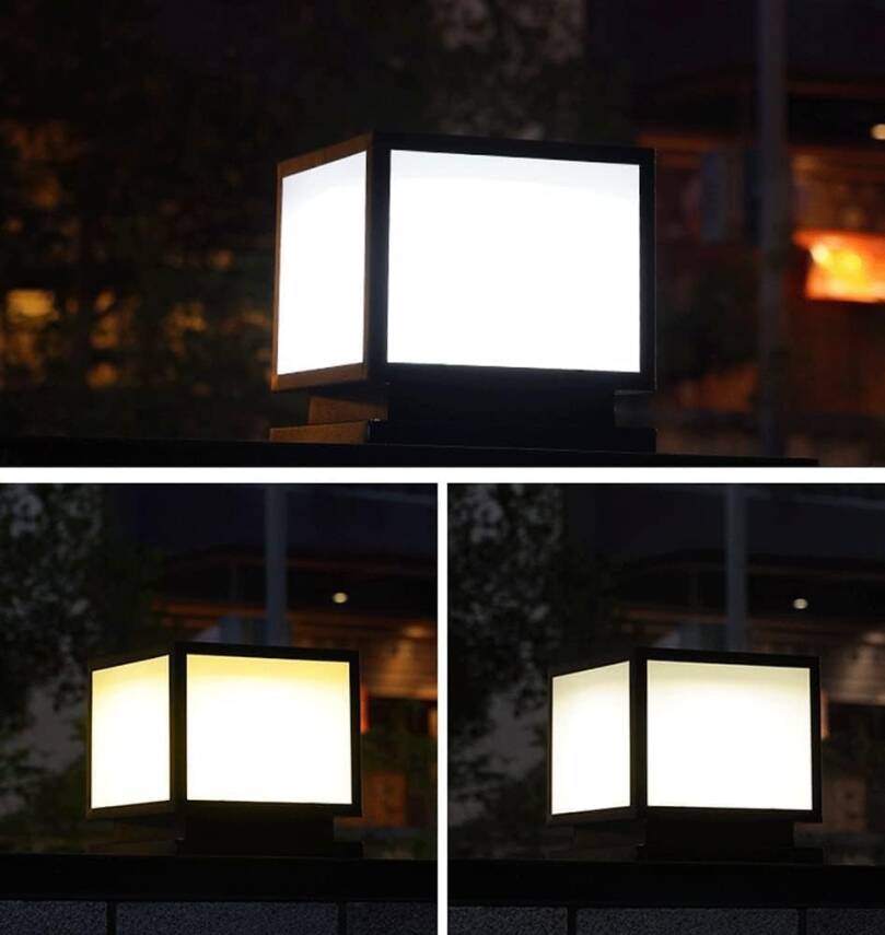 Kyrotech Set Üstü KARE Solar LED Bahçe Lambası 60W, Güneş Enerjili + 220V Elektrikli Hibrit, E27 Duy, Fotoselli, Uzaktan Kumandalı, 3 Modlu Işık, IP65 Su Geçirmez, Uzun Ömürlü Bahçe Aydınlatma Armatürü - 4