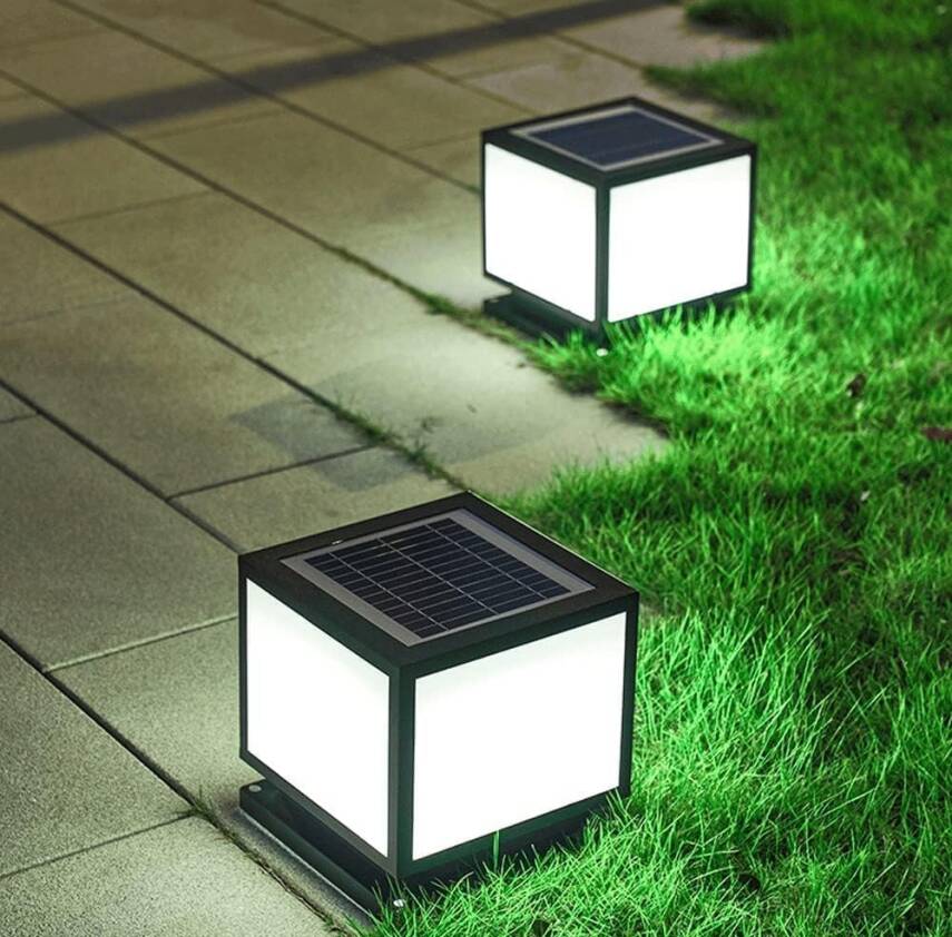 Kyrotech Set Üstü KARE Solar LED Bahçe Lambası 60W, Güneş Enerjili + 220V Elektrikli Hibrit, E27 Duy, Fotoselli, Uzaktan Kumandalı, 3 Modlu Işık, IP65 Su Geçirmez, Uzun Ömürlü Bahçe Aydınlatma Armatürü - 6