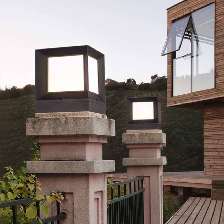 Kyrotech Set Üstü Küp Solar LED Bahçe Lambası 60W, Güneş Enerjili+220V Elektrikli Hibrit, E27 Duy, Fotoselli, Uzaktan Kumandalı | 3 Modlu Işık | IP65 Su Geçirmez | Uzun Ömürlü Bahçe Aydınlatma Armatürü - 5