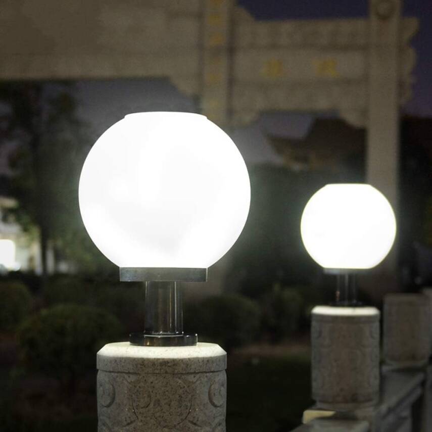 Kyrotech Set Üstü KÜRE Solar LED, Bahçe Lambası 30W, Güneş Enerjili+220V Elektrikli Hibrit, E27 Duy, Fotoselli, Uzaktan Kumandalı, 3 Modlu Işık, IP65 Su Geçirmez | Uzun Ömürlü Bahçe Aydınlatma Armatürü - 5