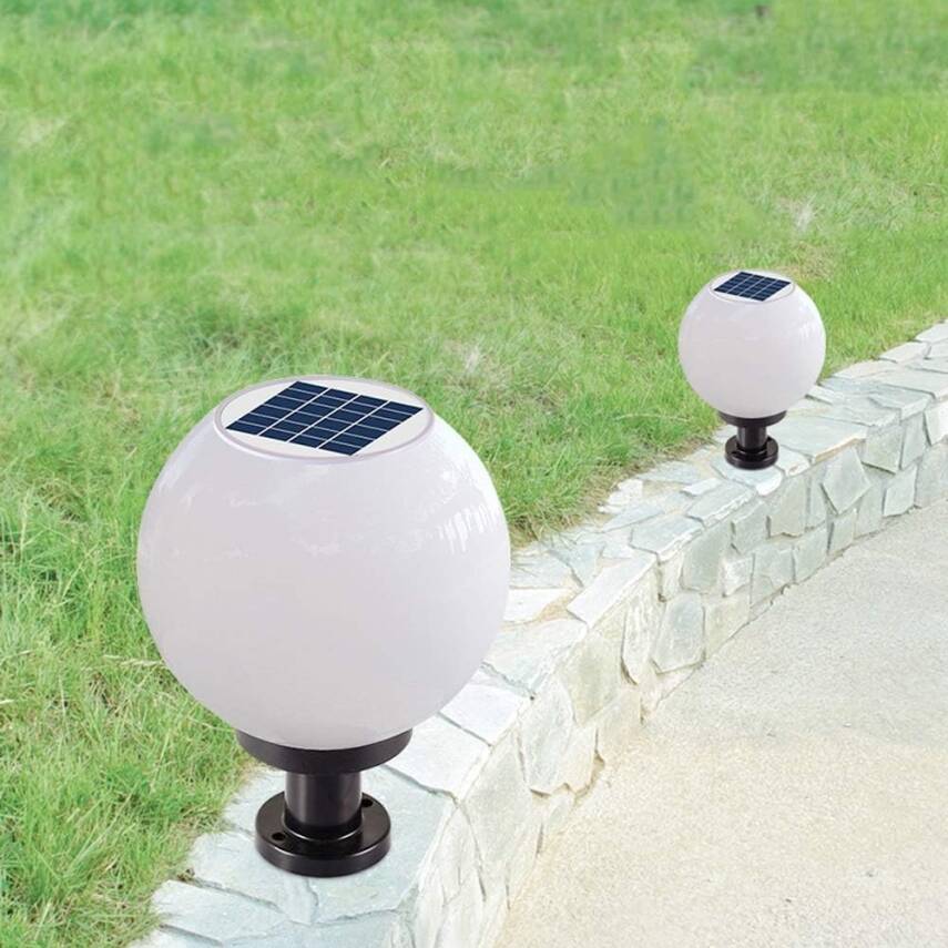 Kyrotech Set Üstü KÜRE Solar LED, Bahçe Lambası 30W, Güneş Enerjili+220V Elektrikli Hibrit, E27 Duy, Fotoselli, Uzaktan Kumandalı, 3 Modlu Işık, IP65 Su Geçirmez | Uzun Ömürlü Bahçe Aydınlatma Armatürü - 3