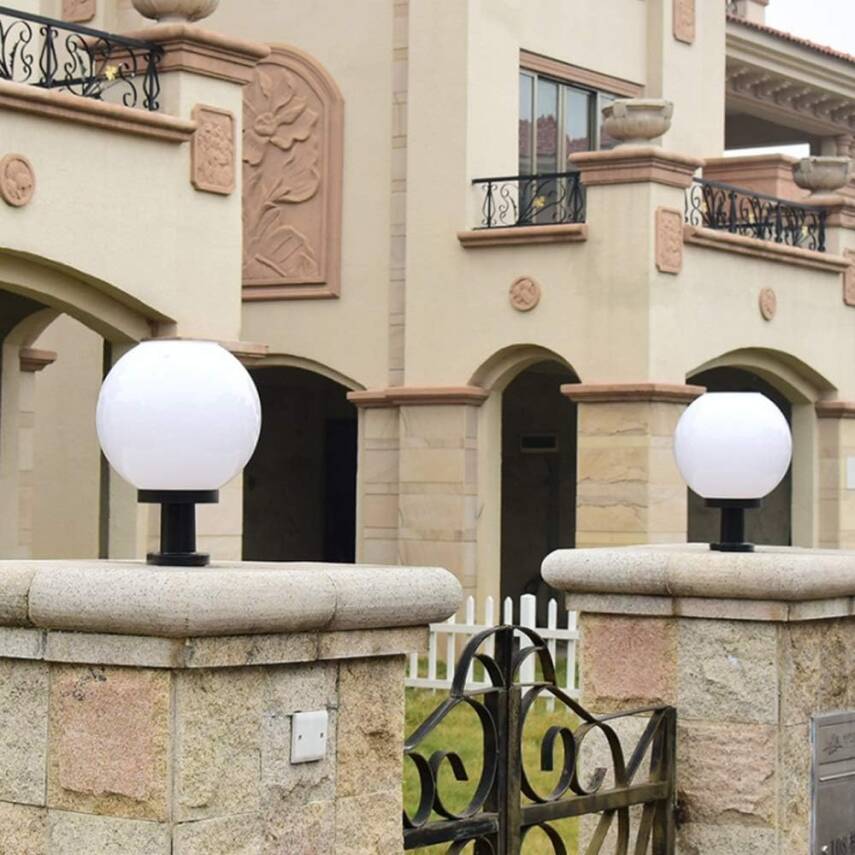 Kyrotech Set Üstü KÜRE Solar LED, Bahçe Lambası 60W, Güneş Enerjili+220V Elektrikli Hibrit, E27 Duy, Fotoselli, Uzaktan Kumandalı, 3 Modlu Işık, IP65 Su Geçirmez | Uzun Ömürlü Bahçe Aydınlatma Armatürü - 5