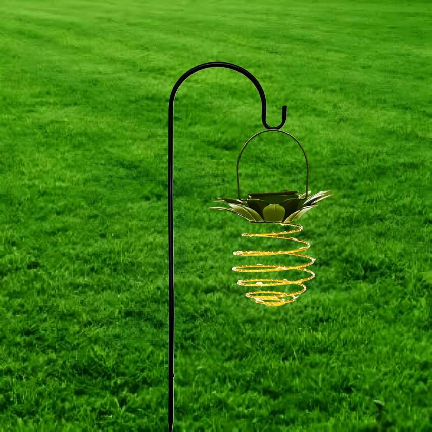 Kyrotech Solar Güneş Enerjili Led Işık Asılabilir Fener Süs Bahçe Veranda Balkon Dekorasyon Lambası 1.15 Metre - 4