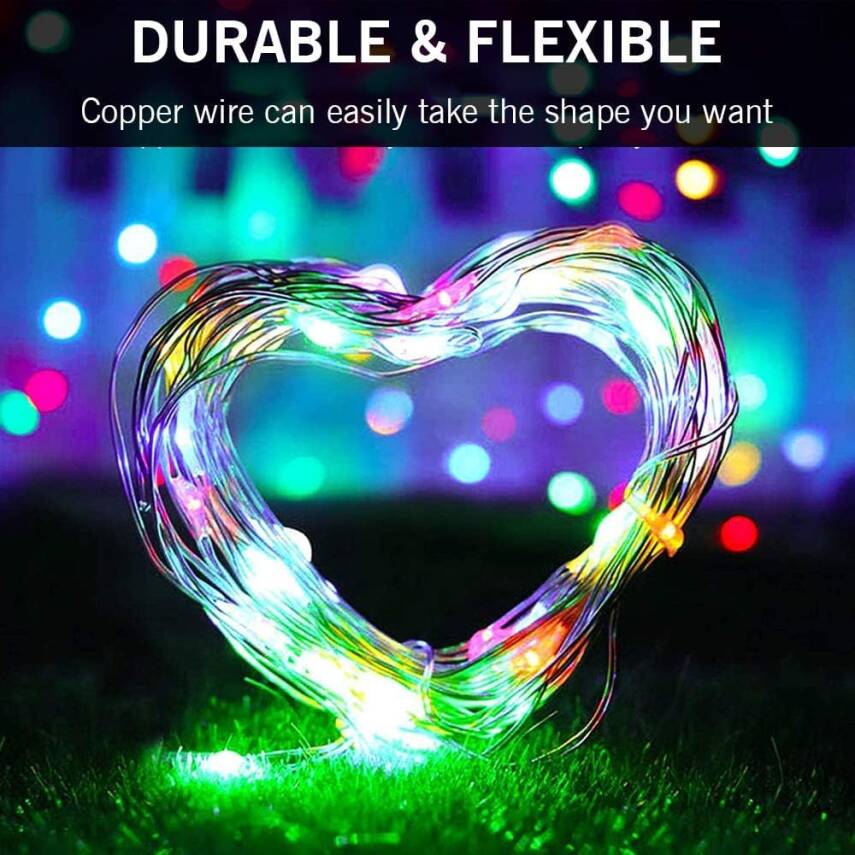 Kyrotech Solar Güneş Enerjili RGB 100 Led, 12 Metre,8 Modlu, Peri Led Bahçe, Veranda, Avlu, Balkon, Havuz Kenarı, Düğün, Parti, Peyzaj Aydınlatma Su Geçirmez Lamba - 8