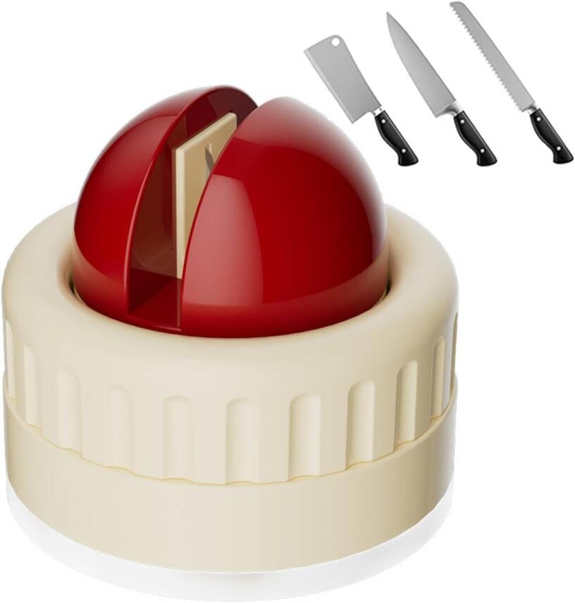 Kyrotech Vantuzlu Bıçak Bileyici | Yapışkanlı Kaymaz Tabanlı Pratik Bileme Aparatı | Mutfak, Şef, Meyve, Ekmek Bıçağı ve Makas İçin Hızlı ve Etkili Bileyici - 4